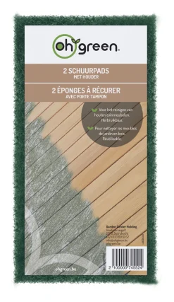 Accessoires En Onderhoud|ohgreen 2 groene reinigingspads