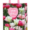 Bloembollen|Ecocheques|ohgreen 1 shopping bag met tulpen roze 'love what you grow'