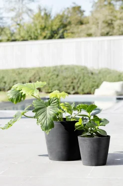 Kunststof|Ecocheques|ohgreen Amsterdam 20cm donkergrijs met waterreservoir