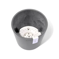Kunststof|Ecocheques|ohgreen Amsterdam 20cm grijs met waterreservoir