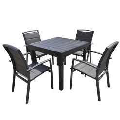 Tuinmeubelen|ohgreen Armstoel Modulo grijs antraciet