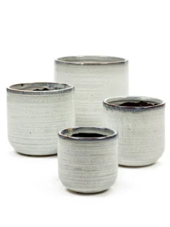 Potten En Vazen|ohgreen Bain blanche Sierpot s l9,5xb9,5xh9cm wit