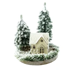 Deco Verlichting Binnen|ohgreen Besneeuwd huisje met led verlichting