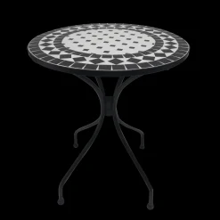 Tuinmeubelen|ohgreen Bistrotafel Rodin d60cm mozaiek zwart/wit