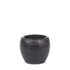 Potten En Vazen|ohgreen Black Ancient Sierpot m l15xb15x13 zwart