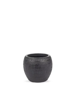 Potten En Vazen|ohgreen Black Ancient Sierpot s l13xb13x11,5 zwart