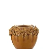 Potten En Vazen|ohgreen Bloemp bloem keramiek oker s (17x17x13cm)