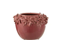 Potten En Vazen|ohgreen Bloemp bloem keramiek roze l (21x21x16cm)
