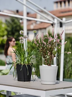 Kunststof|Ecocheques|ohgreen Bloempot Orione 24cm wolkwit