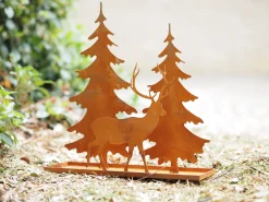 Decoratie|ohgreen Bos met hert op basis