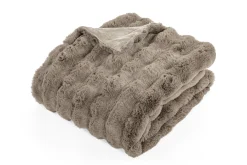 Cosy Corner|ohgreen Bubble konijnenbont throw - taupe