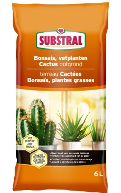 Bodemverbetering|Ecocheques|ohgreen Cactus-, bonsai- en vetplantenpotgrond 6L
