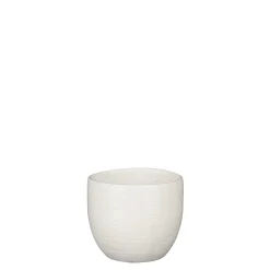 Potten En Vazen|ohgreen Carrie pot rond wit glaze - h12xd14cm