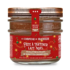 Feesttafel|ohgreen Chocolade pasta melk kerst feuilletine en hazelnootstukjes