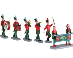 Lemax Kerstdorpen|ohgreen Christmas on parade, set of 6
