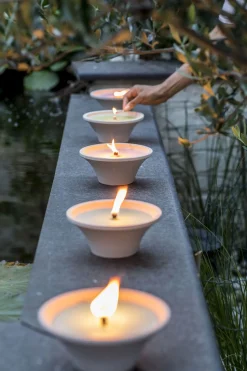 Geuren|ohgreen Citronellakaars in witte schaal - Ginger Love