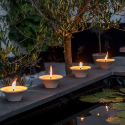 Geuren|ohgreen Citronellakaars in witte schaal - Lemon Breeze