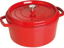 Koken|ohgreen Cocotte rond 28 cm kers