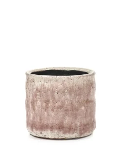 Potten En Vazen|ohgreen Craquelé Pot flame rose d12,5 h11