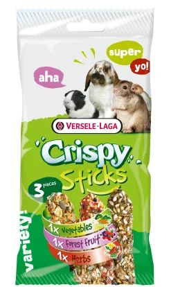 Knaagdieren Voeding|ohgreen Crispy Sticks Herbivoren Triple Variety Pack 165g