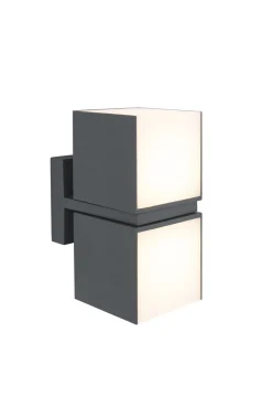 Verlichting|Ecocheques|ohgreen Cuba wandlamp met 2 lichkoppen donkergrijs led 24.4w
