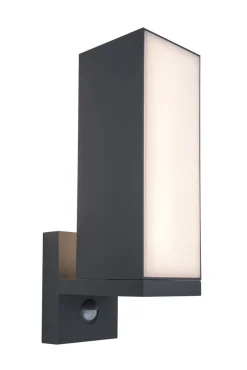 Verlichting|Ecocheques|ohgreen Cuba wandlamp met sensor donkergrijs led 14w
