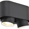 Verlichting|ohgreen Cypres wandlamp donkergrijs gu10 2*max.7ww