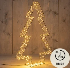 Deco Verlichting Buiten|ohgreen 3d boom metaal zwart 56cm/ 540 led