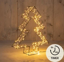 Deco Verlichting Buiten|ohgreen 3d boom metaal zwart 36cm/ 300 led