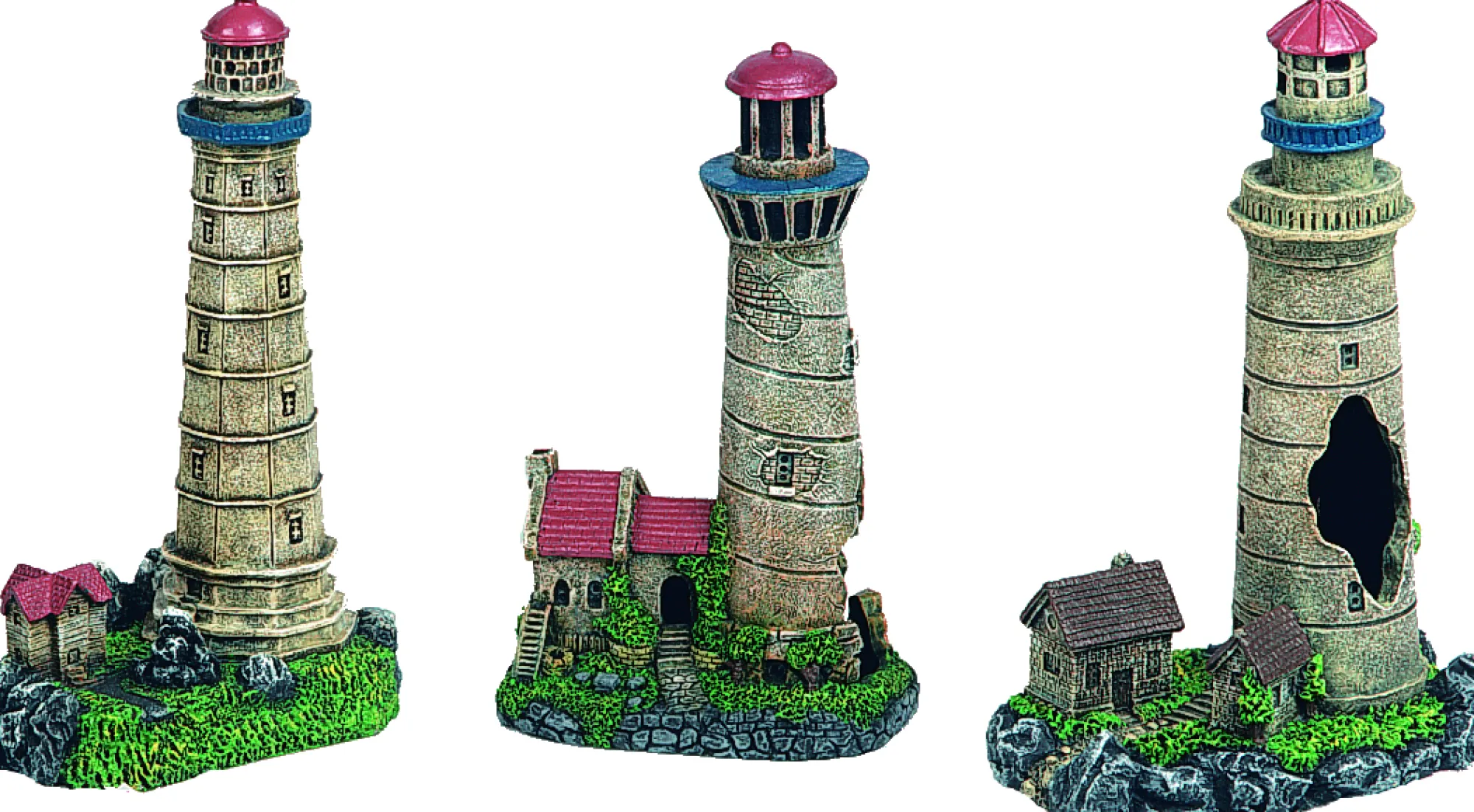 Deco|ohgreen Decoratie vuurtoren met huis