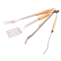 Accessoires En Onderhoud|Ecocheques|ohgreen 3-delige standaard set uit rvs en hout FSC 100%