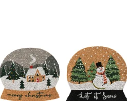 Kerstdecoratie|ohgreen Deurmat kokosvezel schudbol