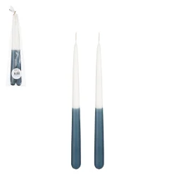 Kaarsen|ohgreen Dip-dye Dinerkaars - Set van 2 - H30 x 2,2 cm