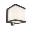 Verlichting|Ecocheques|ohgreen Doblo solar wandlamp met sensor antractiet grijs led 7.5w