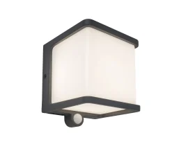 Verlichting|Ecocheques|ohgreen Doblo solar wandlamp met sensor antractiet grijs led 7.5w