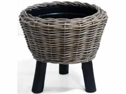 Manden|ohgreen Drypot houten poten zwart