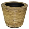 Potten En Vazen|ohgreen Drypot round stripe grey d43h33cm