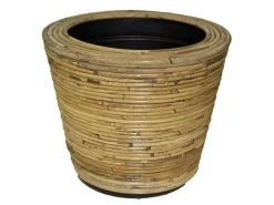 Potten En Vazen|ohgreen Drypot round stripe grey d43h33cm