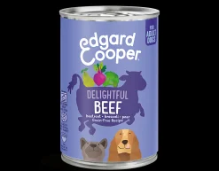 Hond Voeding|ohgreen Edgard & cooper, blik voor adult honden met rund, 400g