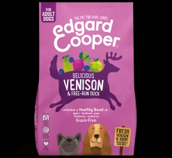 Hond Voeding|ohgreen Edgard & cooper, hondenbrokken voor adult met hert en eend, 7kg