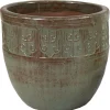 Aardewerk|ohgreen Egg pot geglazuurd d55h50