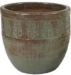 Aardewerk|ohgreen Egg pot geglazuurd d55h50