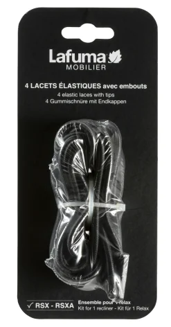 Tuinmeubelen|ohgreen ELASTIC LACES WITH ENDINGS Noir