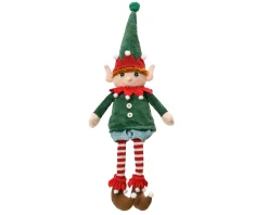 Thema Holiday|Kerstdecoratie|ohgreen Elf polyester zittend, bungelende benen