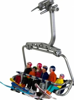 Lemax Kerstdorpen|ohgreen Figuren zittend snowboard 6stuks 1:32(excl. zetel)