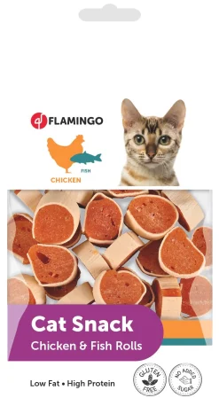 Werelddierendag|Kat Voeding|ohgreen Fish chicken rolls cat 50gr