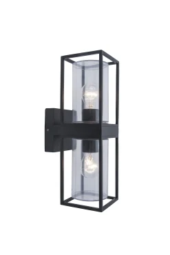 Verlichting|Ecocheques|ohgreen Flair wandlamp up&down licht mat zwart e27 40w