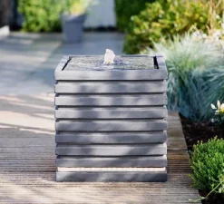 Water|ohgreen Fontein vierkant met ribbels