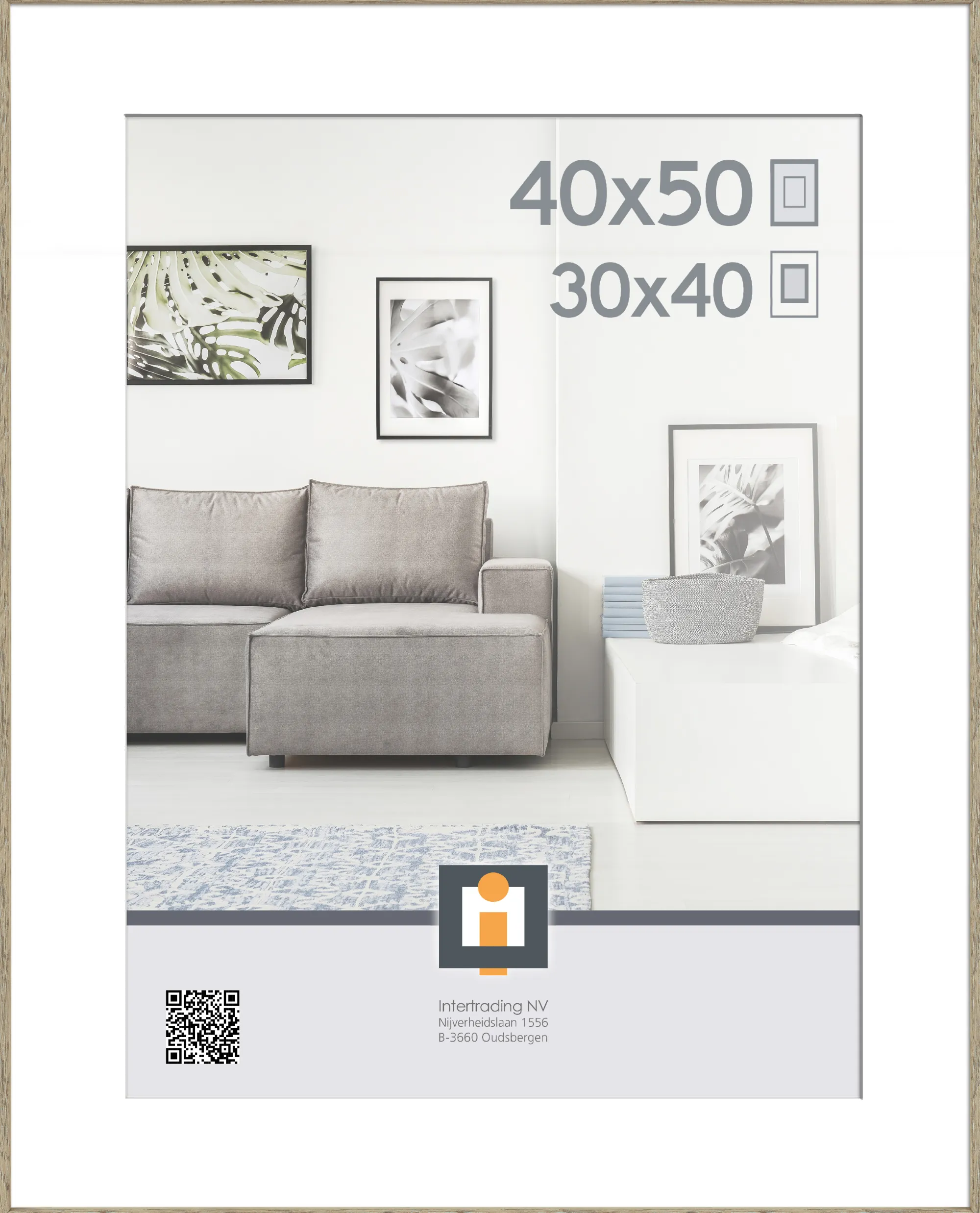 Sfeermakers|ohgreen fotolijst madrid vintage eik 40x50 cm