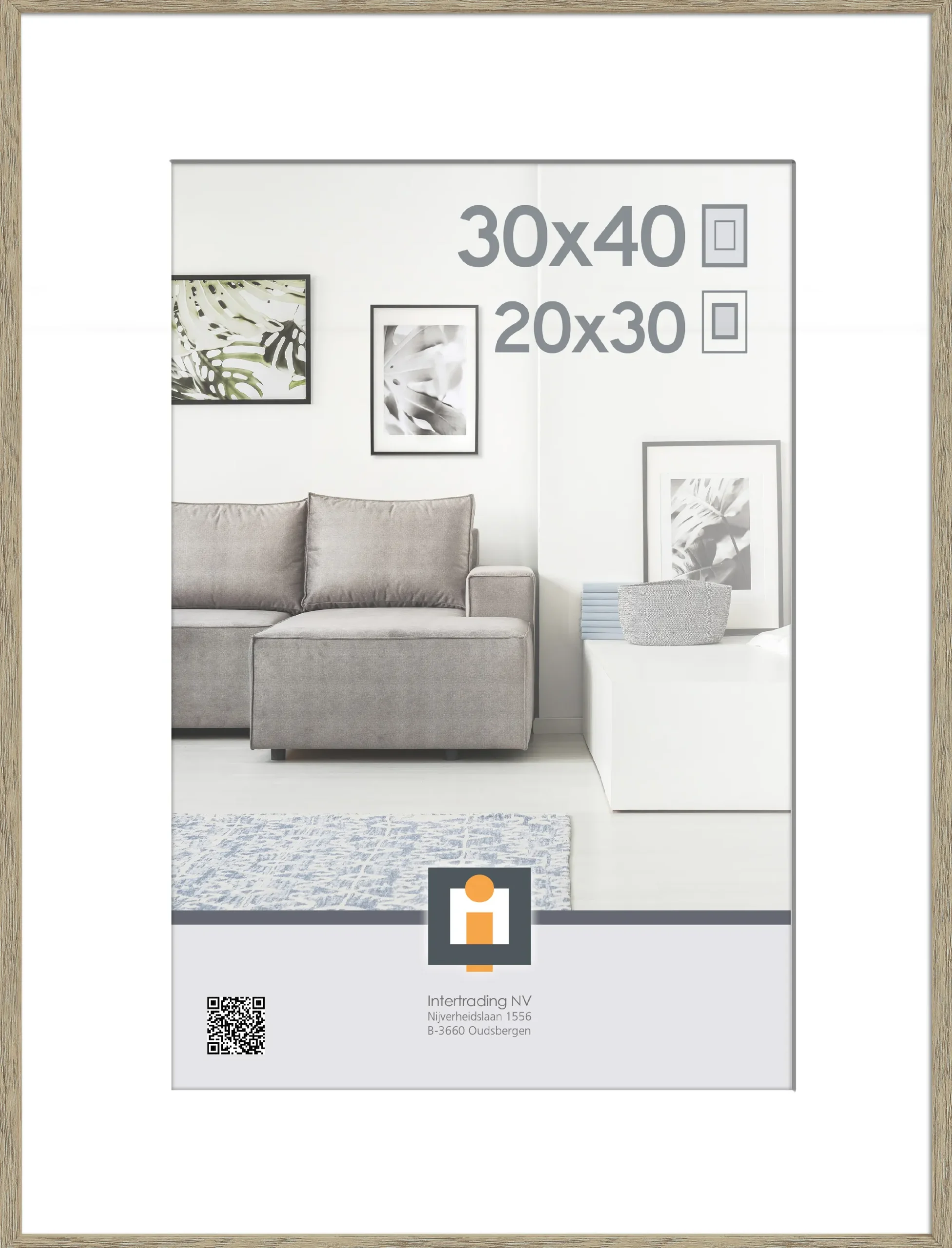 Sfeermakers|ohgreen fotolijst madrid vintage eik 30x40 cm